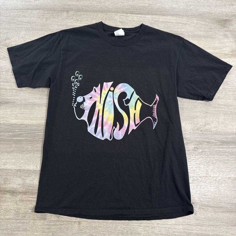Phish Shirt Classic Fish Logo Jam Band Men’s Black Medium 100% Cotton Tee